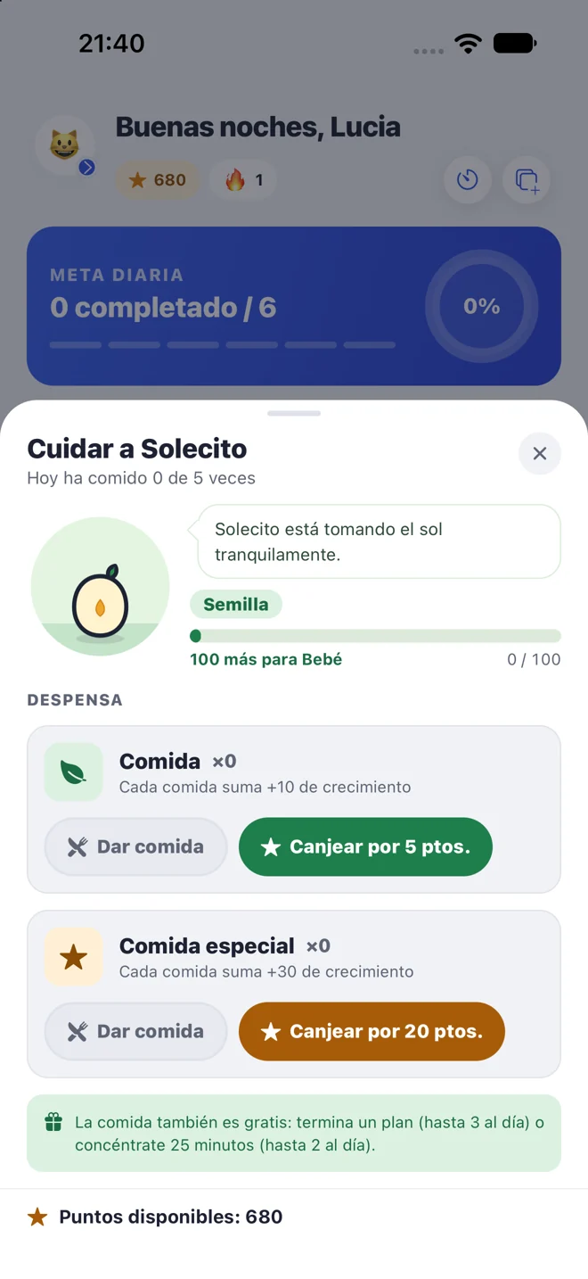 Cuidados y crecimiento del compañero
